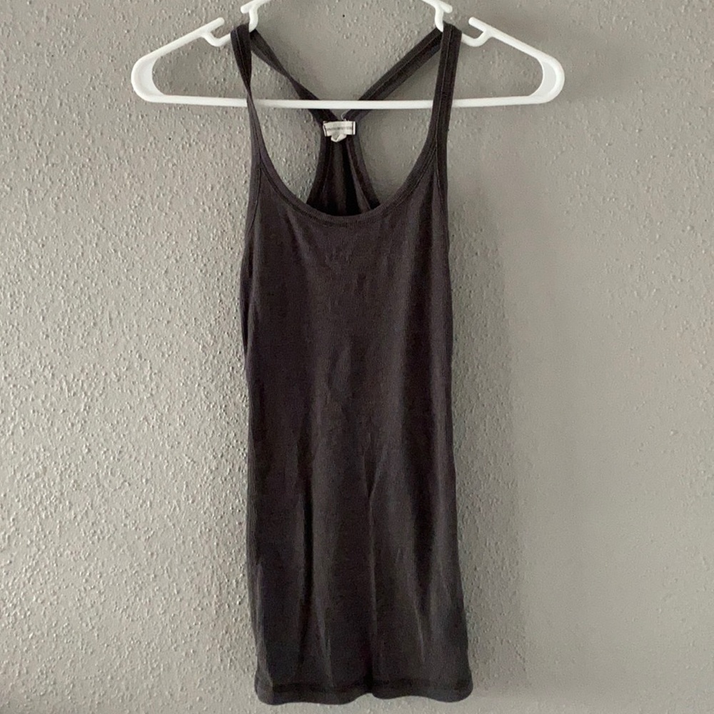 Charcoal color tank with racer back